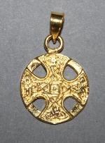 Médaille dorée Croix Celte