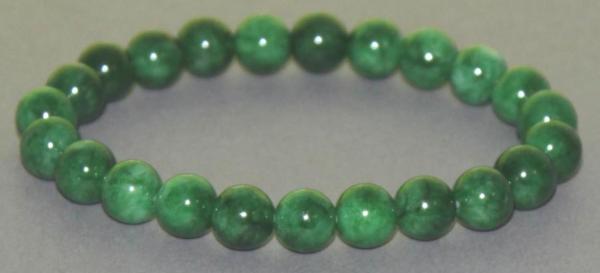 Bracelet Jade teinté 8 mm Disponible Taille Médium/Large